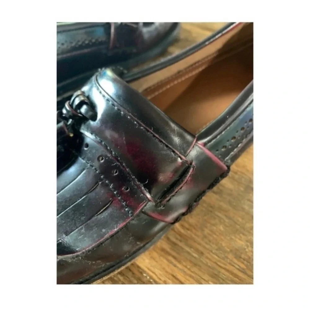 Weejuns Kiltie Tassel Loafers Mens 9.5 D Burgundy Vintage Retro Old Money